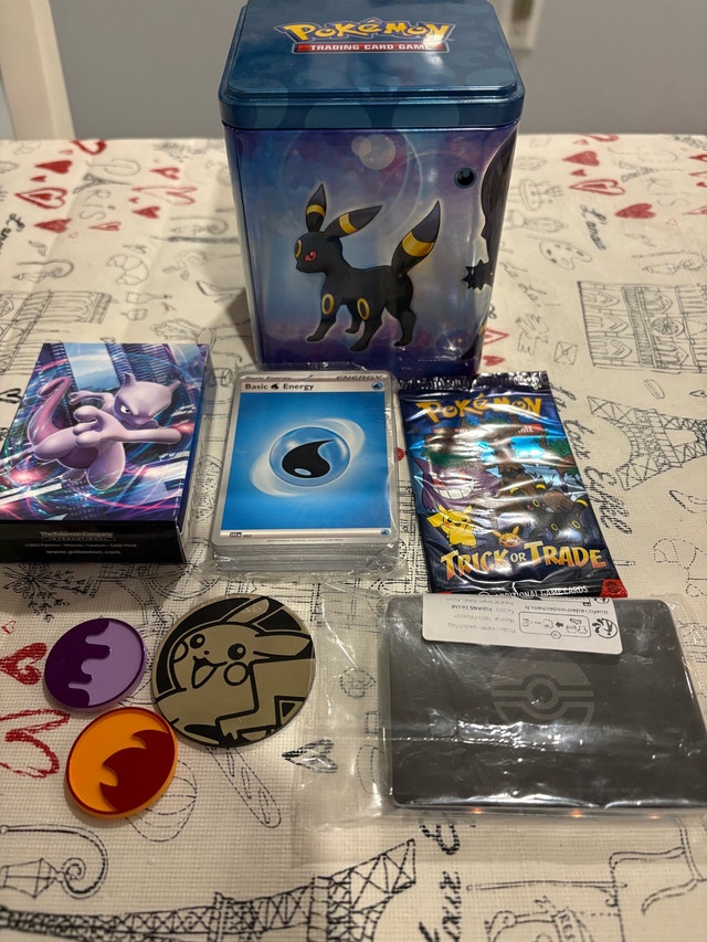 Square Tin With SV/ME Pokemon Cards