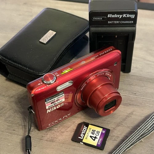 Nikon COOLPIX S5200 Digital Camera 16MP 6x Optical Zoom WIFI Cas