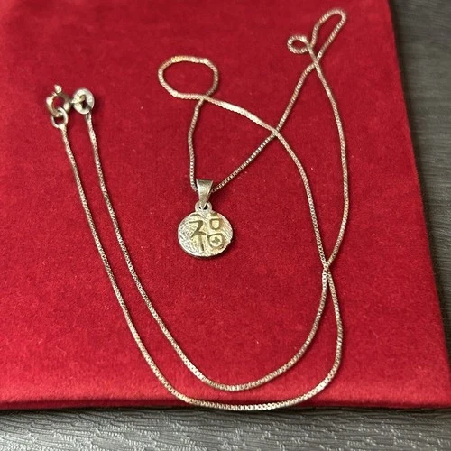 Sterling Silver 925 "Fu" Good Luck Pendant Necklace - photo 2