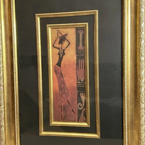 Dancing Black Girl Wall Art In Gold Frame - photo 3