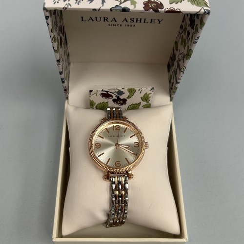 Laura Ashley Ladies Two Tone Rose Gold Silver Link Bracelet Watc