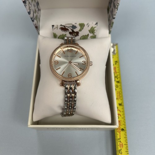 Laura Ashley Ladies Two Tone Rose Gold Silver Link Bracelet Watc - photo 3