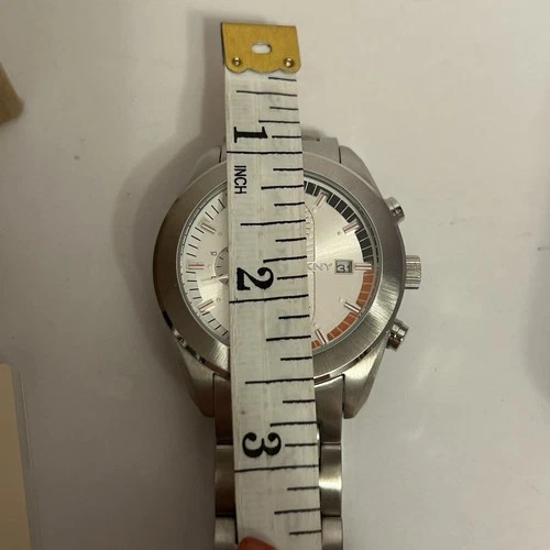 DKNY NY1282 Silver Tone Silver Dial Chronograph Mens Sport Watch - photo 4