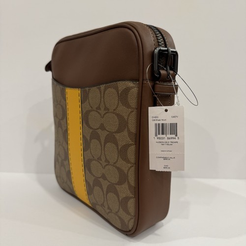 NWT COACH Men's Hudson Crossbody 21 Bag Signature Canvas - photo 2