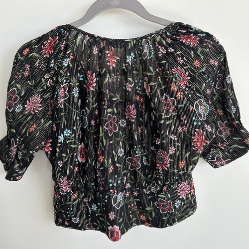 &Other Stories Top Short Sleeve Button Up Shirt Size M Floral Pr - photo 4