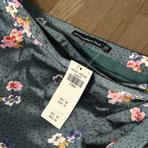NWT Abercrombie Fitch Skirt Women Xs Green Flowers A Line - photo 3