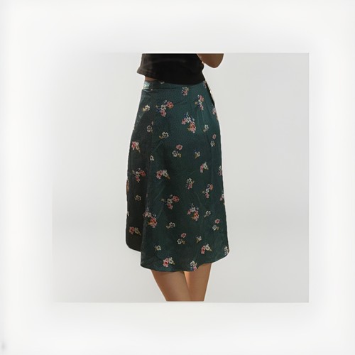 NWT Abercrombie Fitch Skirt Women Xs Green Flowers A Line - photo 4