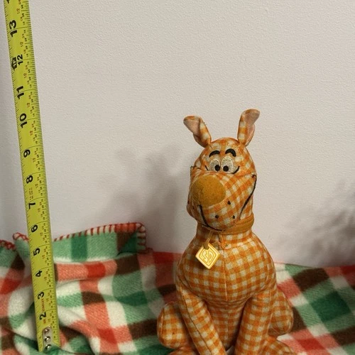 Vintage Scooby Doo Plush 10" Toy Factory Orange Plaid Hanna Barb - photo 2
