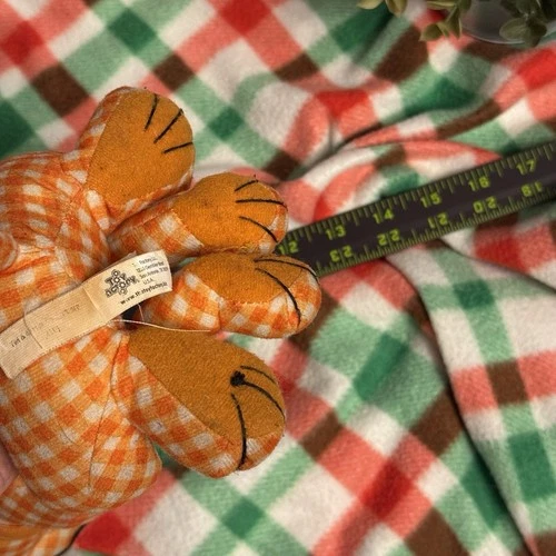 Vintage Scooby Doo Plush 10" Toy Factory Orange Plaid Hanna Barb - photo 3