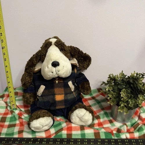 Set of 3 Vintage Plush Dogs – Hugfun 2001 – Basset Hound, Bulldo - photo 4