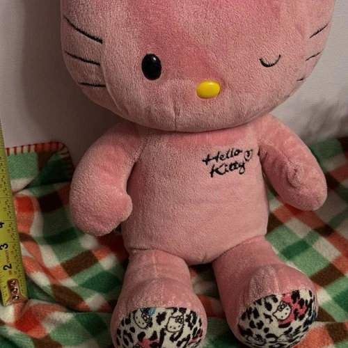 Build-A-Bear Hello Kitty Plush 16” Pink Winking Face Leopard Pri - photo 3