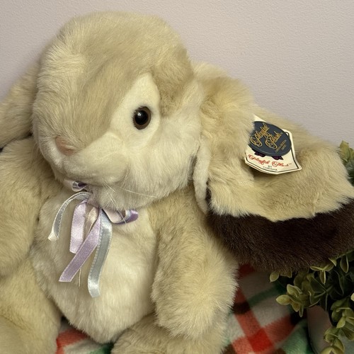 Chrisha Playful Plush Bunny Rabbit 14” Cream & Brown – Soft Stuf - photo 2