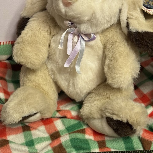 Chrisha Playful Plush Bunny Rabbit 14” Cream & Brown – Soft Stuf - photo 3