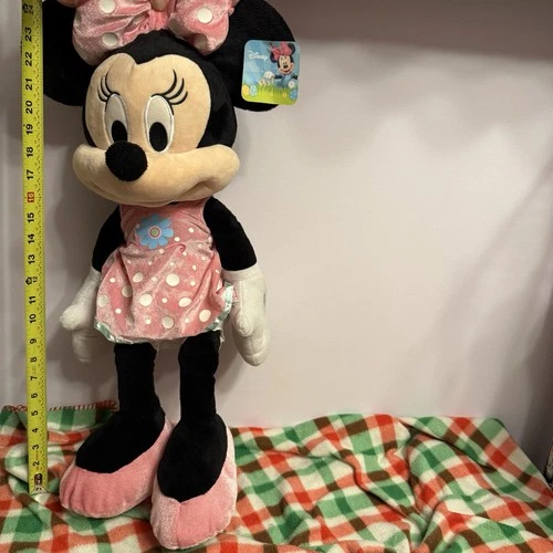 NWT Disney Minnie Mouse Plush 24” Stuffed Animal Pink Polka Dot - photo 2
