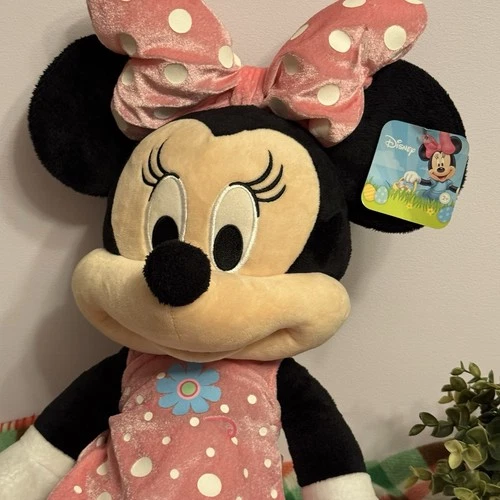 NWT Disney Minnie Mouse Plush 24” Stuffed Animal Pink Polka Dot - photo 4