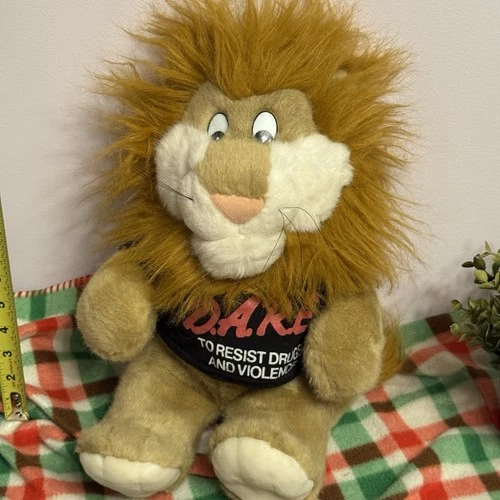 Vintage D.A.R.E. Lion Plush 12” Mascot Stuffed Animal – Dare Pro