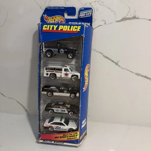 1998 Hot Wheels City Police 5-Car Gift Pack