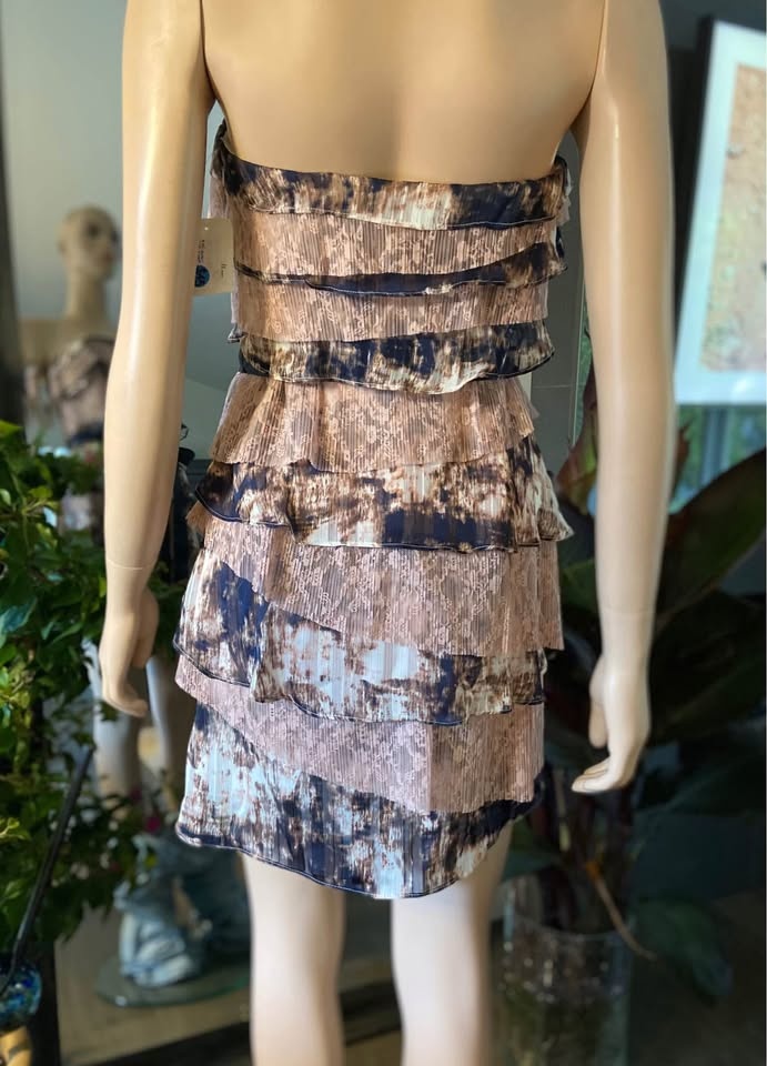 NWT Aqua Lace Chiffon Printed Strapless Dress (Size 4) 802 - photo 3