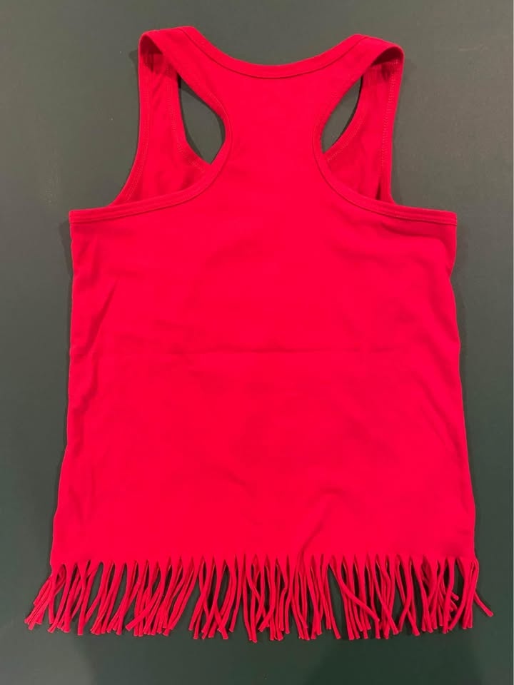 EUC Children's Place CANADA DAY Unicorn Tassle Tank Top Size 7/8 - photo 2