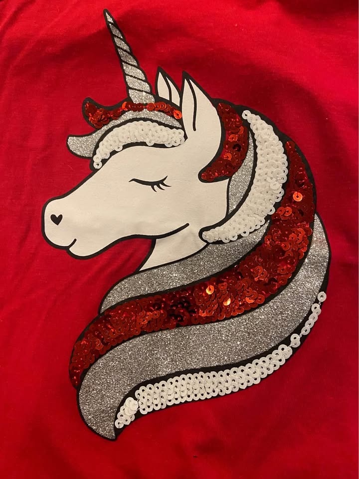 EUC Children's Place CANADA DAY Unicorn Tassle Tank Top Size 7/8 - photo 4
