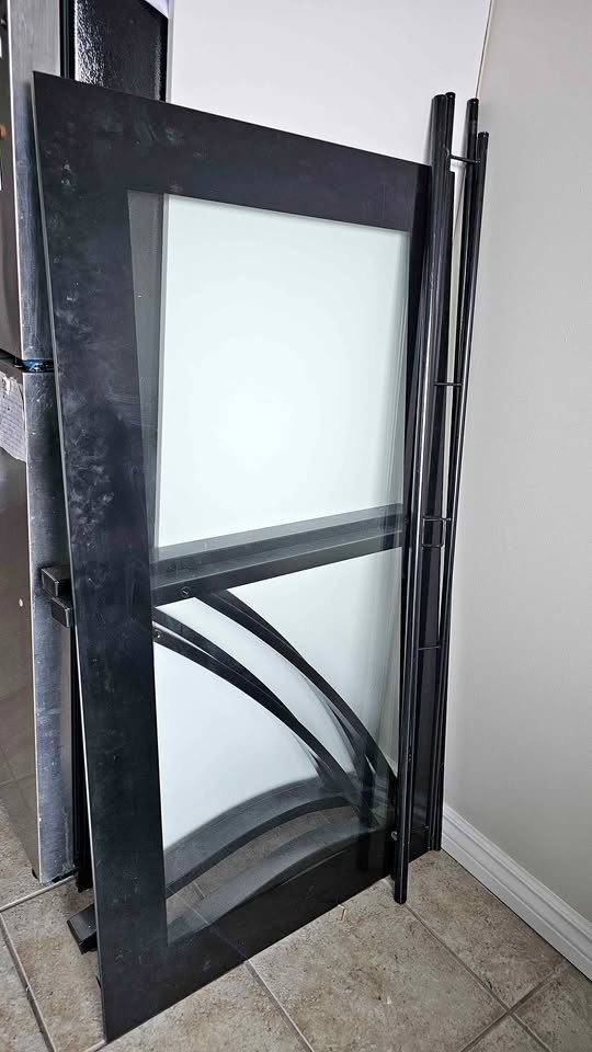 Large Glass Top Desk - Computer or Dining