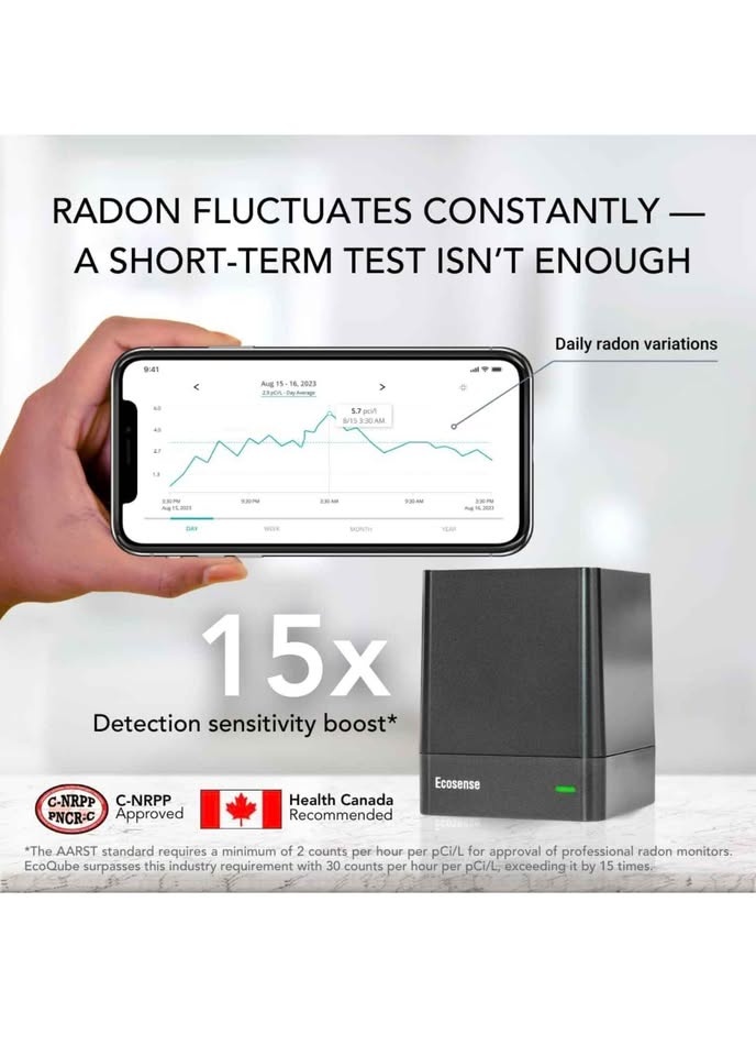 Ecosense EcoQube Smart Radon Detector - photo 4