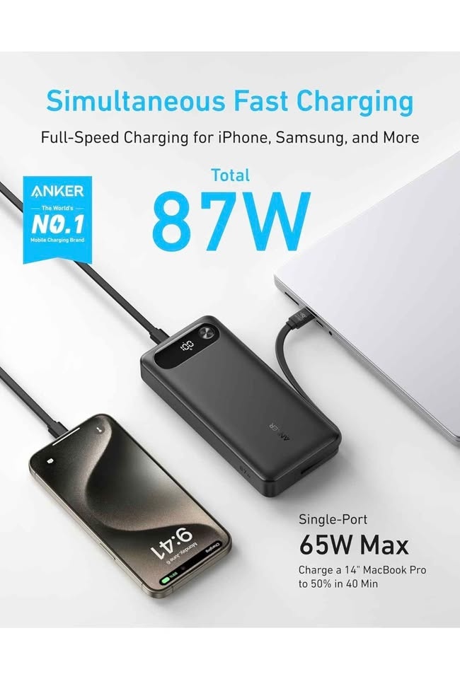 ANKER Power Bank 20000mAh 87W Fast Charge (firm) - photo 2