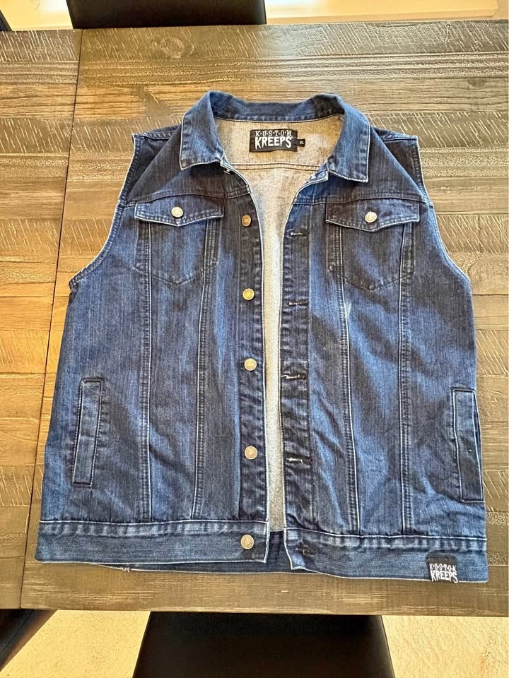 Men Denim Vest XL