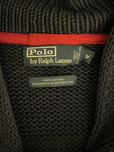 Polo Ralph Lauren Yachting Sweater Navy Sz M 100% Cotton - photo 2