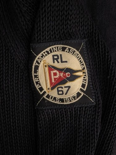 Polo Ralph Lauren Yachting Sweater Navy Sz M 100% Cotton - photo 3