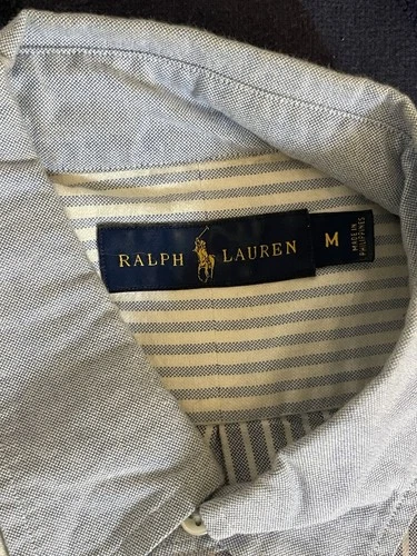 Ralph Lauren Long Sleeve Button Down Shirt Sz M 100% Authentic - photo 3