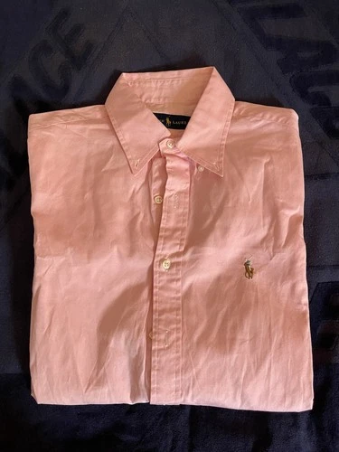 Ralph Lauren Salmon Long Sleeve Button Down 15 1/2 34/35