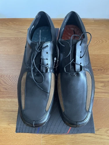 Quirelli Leather Dress Shoes Mens Sz 10 Black/Brown - photo 4