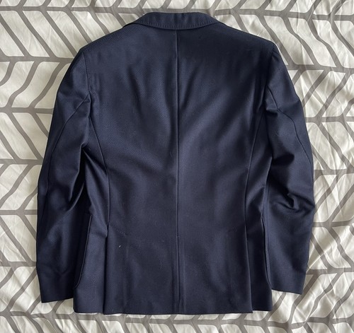 Hugo Boss Men’s Blazer Navy W/ Camo Inside Sz 38R 100 % Authenti - photo 4