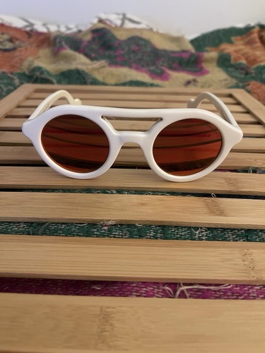 Moncler Sunglasses White Frame With Red Lenses 100 % Authentic