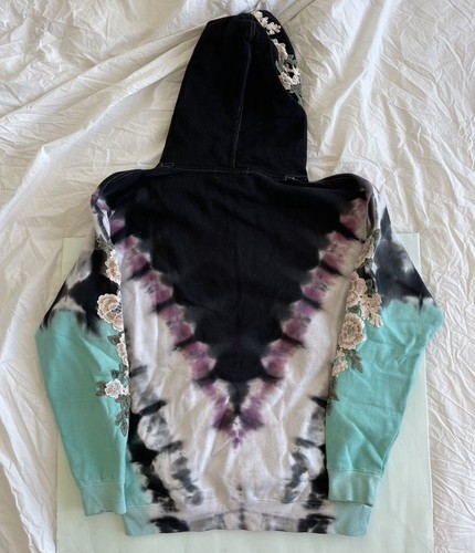 Civil Regime Hooded Roses Tie Dye Sweatshirt Sz M - photo 2