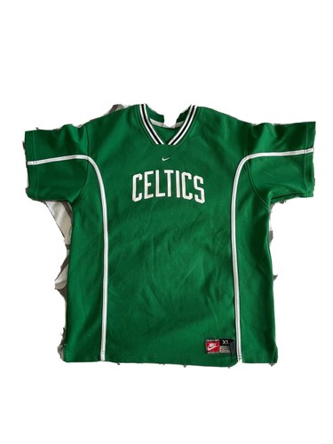 Vintage Nike Boston Celtics Shooting Shirt Kids XL