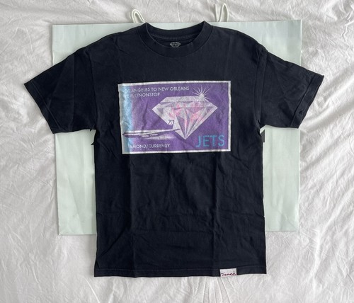 Diamond Supply Co X Curren$y JETS Autographed T Shirt Black Sz M