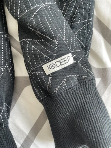 10 Deep Full Zip Hoodie Black Sz L 100 % Authentic - photo 4