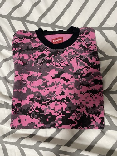 Supreme Digital Camo Pocket Long Sleeve Pink Sz M - photo 4