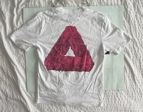 Palace Slime Tri-Ferg T Shirt White Sz M 100% Authentic