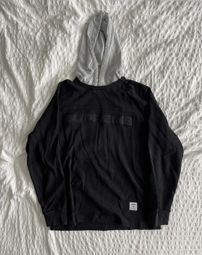 Supreme Waffle Hoodie Sz M 100 % Authentic