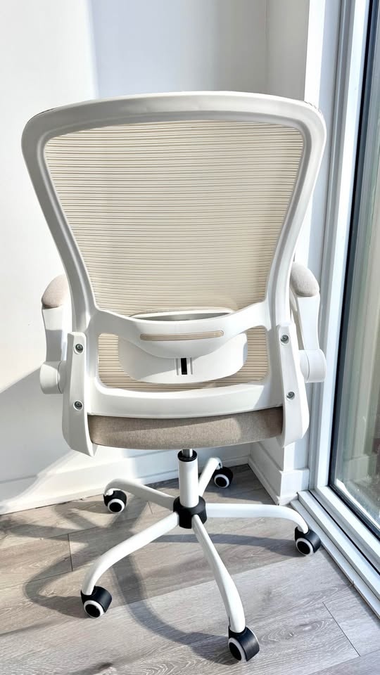 Office chair, ergonomic, beige/white - photo 3