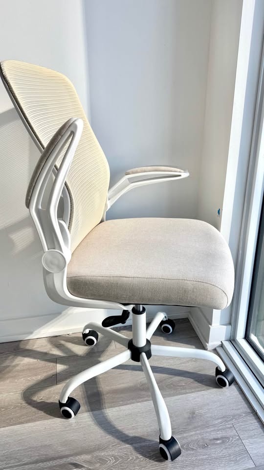 Office chair, ergonomic, beige/white - photo 4