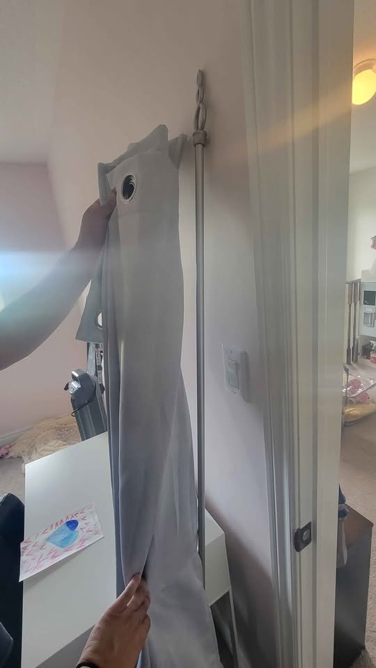 Curtains with rod