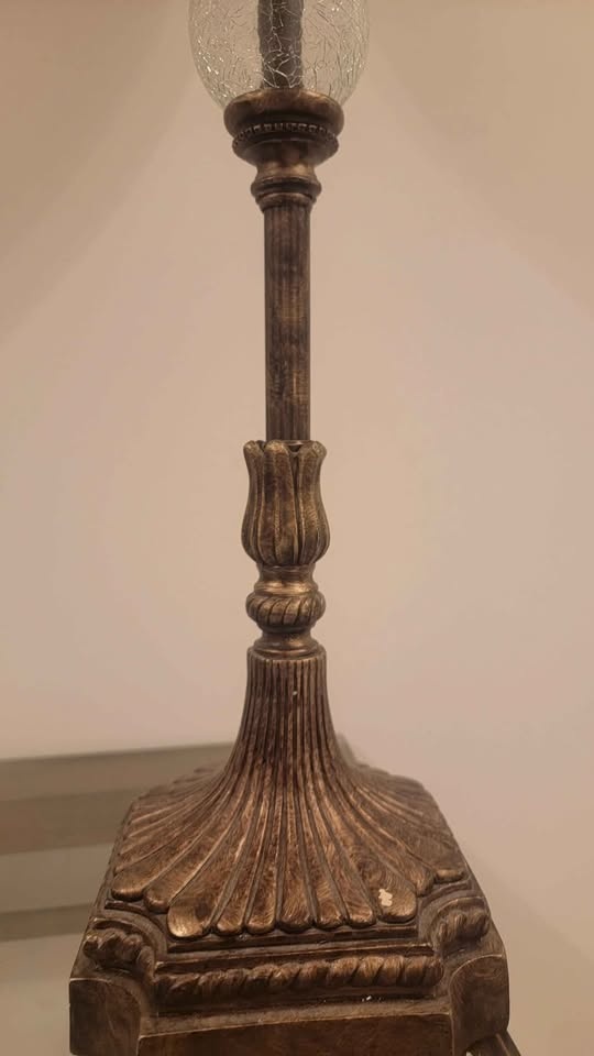 Bronze Floor Lamp w/ Pleated Shade - photo 2