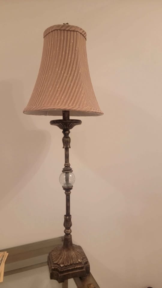 Bronze Floor Lamp w/ Pleated Shade - photo 3