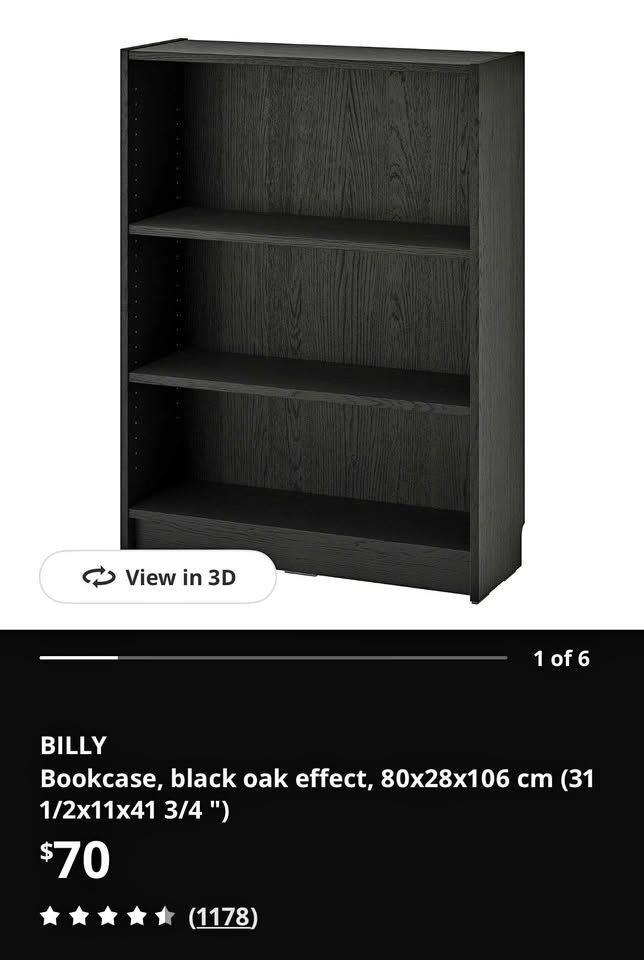 Billy bookcases x 3