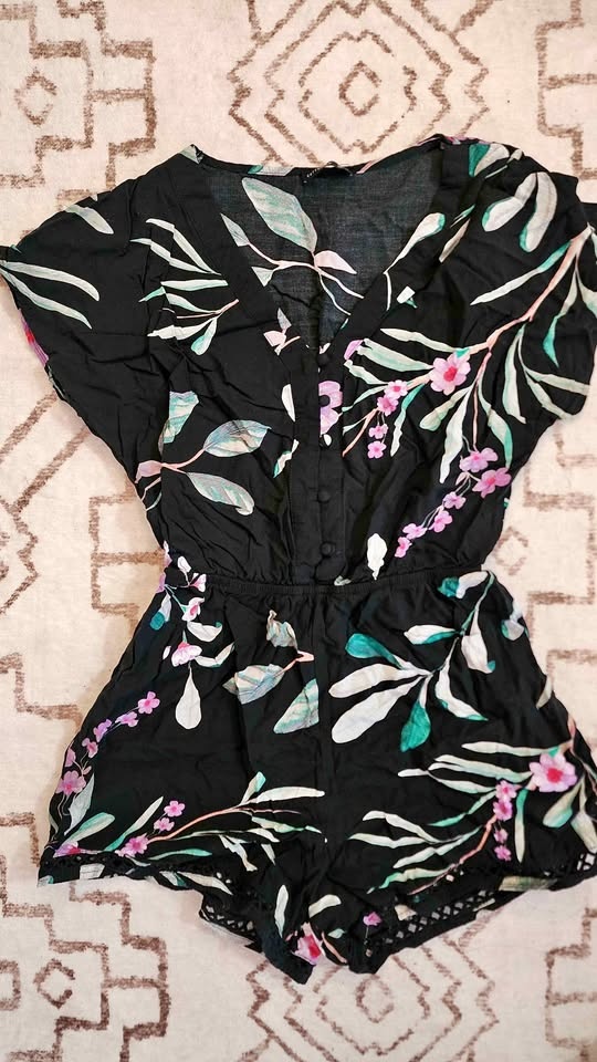 Cotton On Black Floral Romper