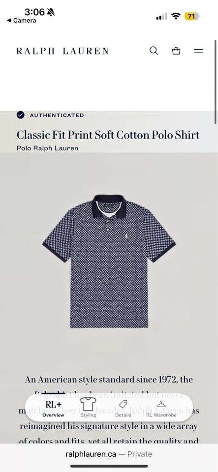Ralph Lauren Polo Shirt - Size L